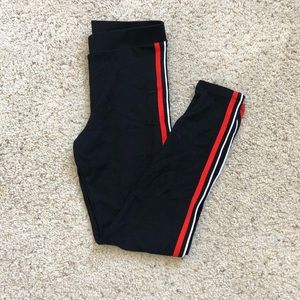Comfy Leggings with Race Stripe